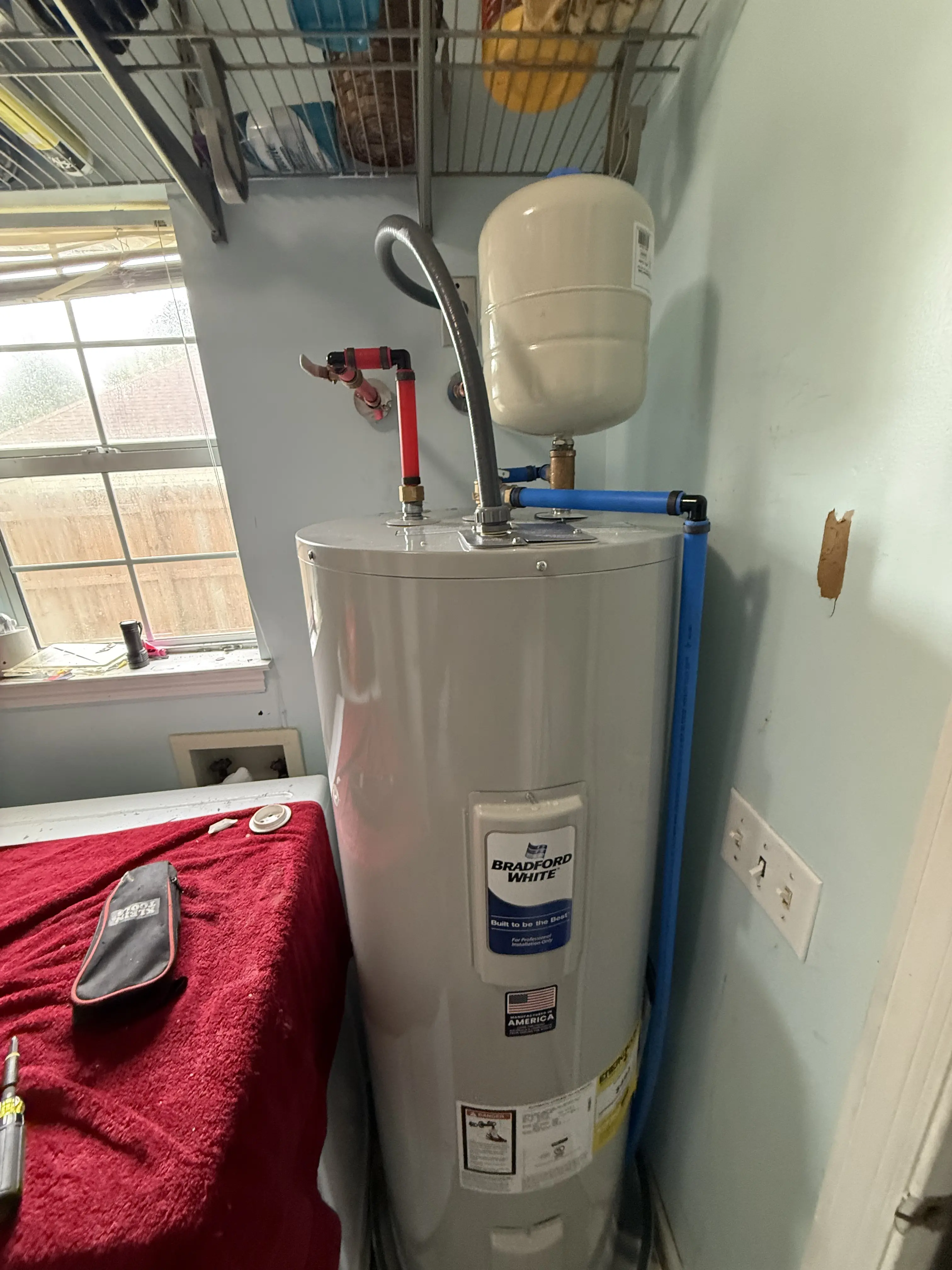 Water heater professionally installed by Prestige Plumbing